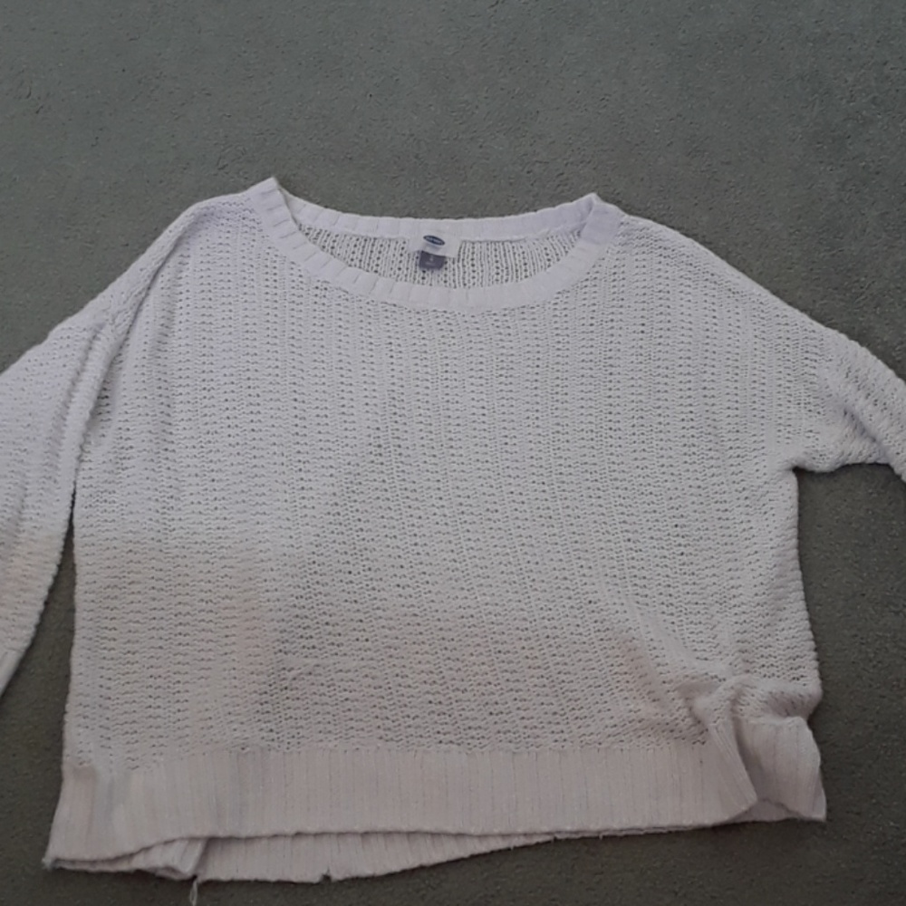 cropped white sweater